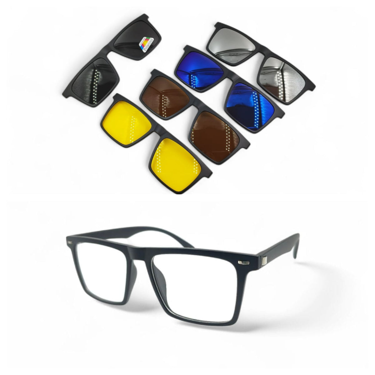 Lentes Gafas 5 En 1 Ref 2302 Magnéticas