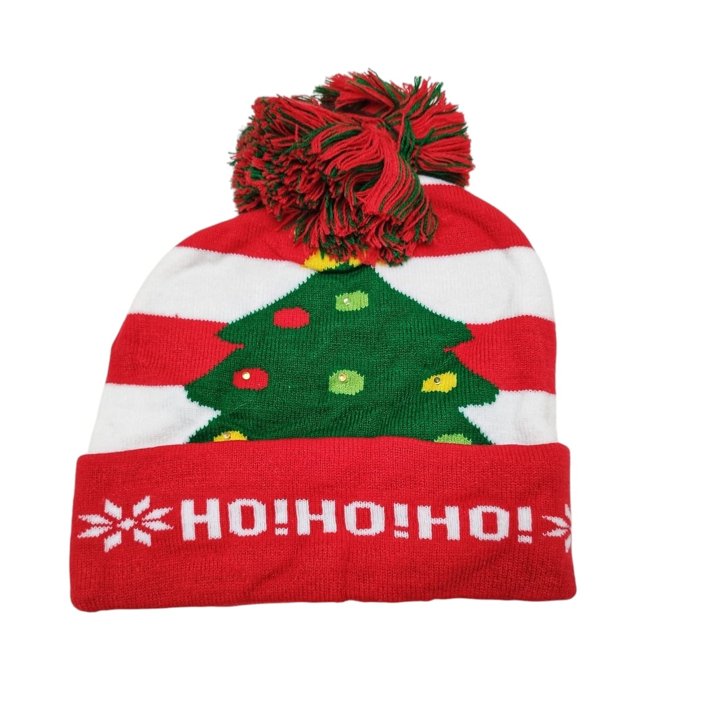 Gorro Navideño con Luces LED - Árbol de Navidad Festivo