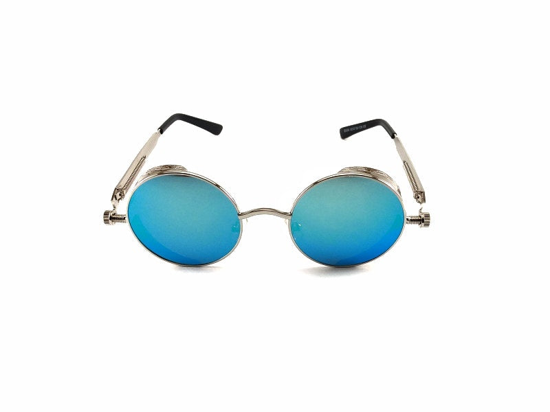 Gafas De Sol Steampunk Azul Espejo