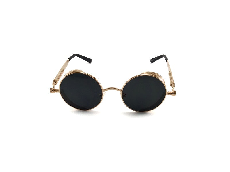 Gafas De Sol Steampunk Dorado Negro
