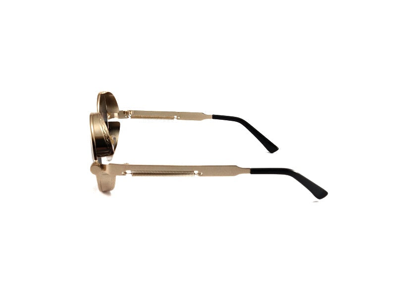 Gafas De Sol Steampunk Dorado Negro