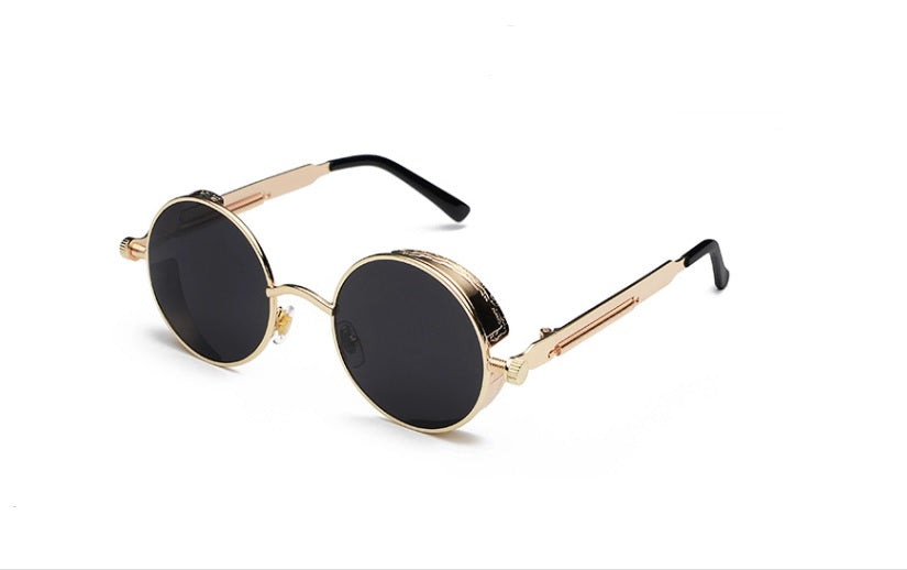 Gafas De Sol Steampunk Dorado Negro