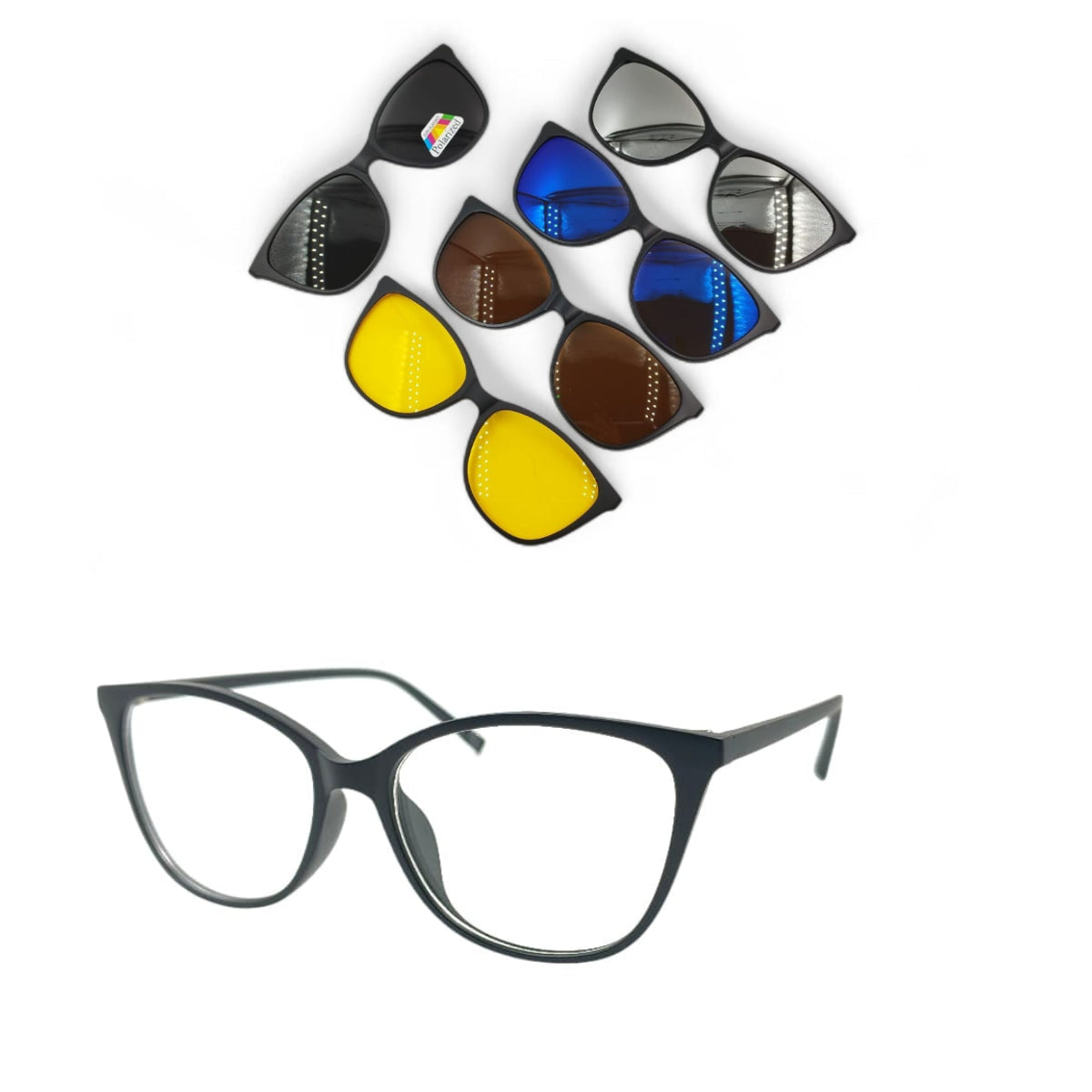 Lentes Gafas 5 En 1 Ref 2340 Magnéticas Mujer
