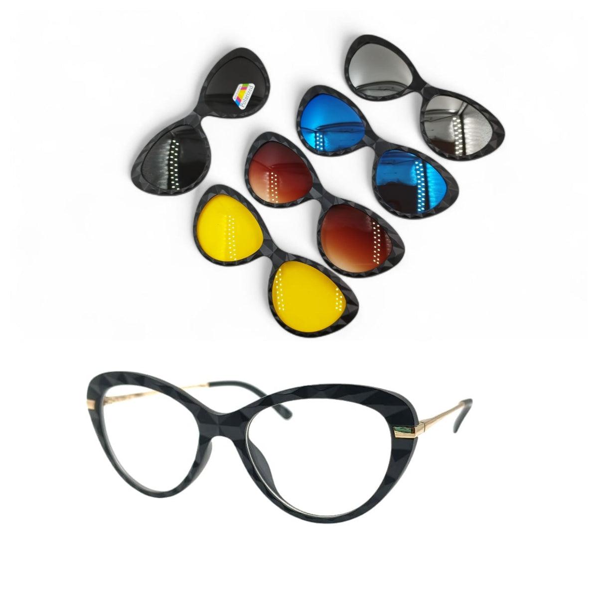 Lentes Gafas 5 En 1 Ref 2352 Magnéticas Mujer