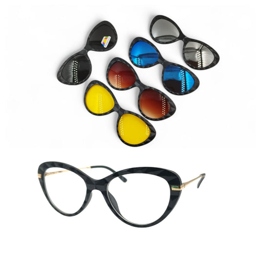 Lentes Gafas 5 En 1 Ref 2352 Magnéticas Mujer