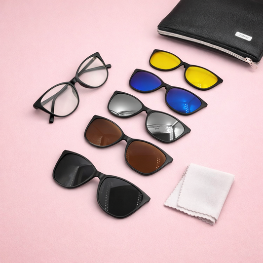 Lentes Gafas 5 En 1 Ref 2340 Magnéticas Mujer