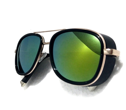 Lentes Tony Stark Verde Espejo Alta Calidad Filtro Uv 400